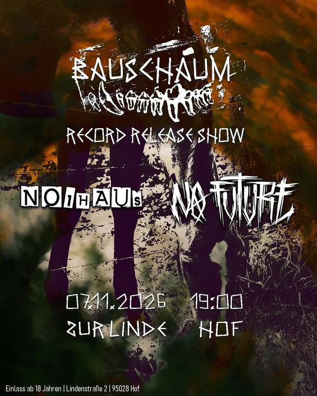 Ankündigungsbild für „BandschlamM Record Release Show" bei Zur Linde