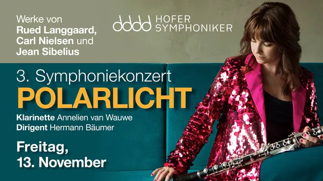Ankündigungsbild für „3. Symphoniekonzert 2026/27 der Hofer Symphoniker" bei Freiheitshalle Hof
