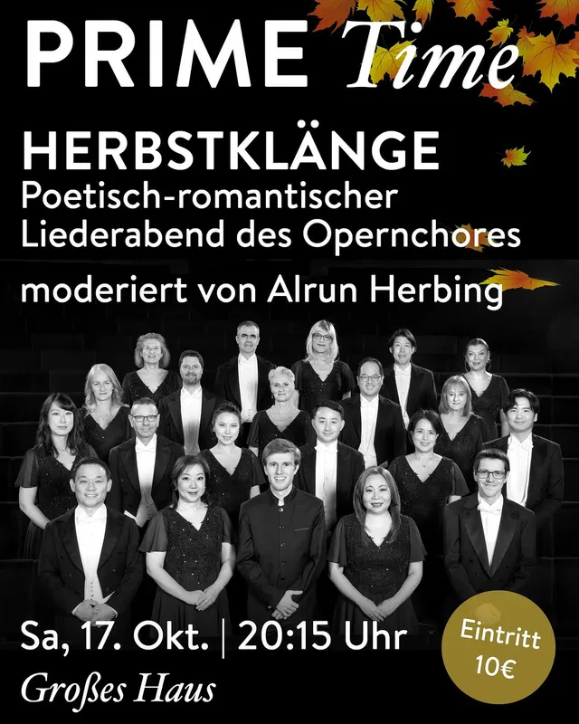 Ankündigungsbild für „Herbstklänge – PRIMEtime" bei Theater Hof