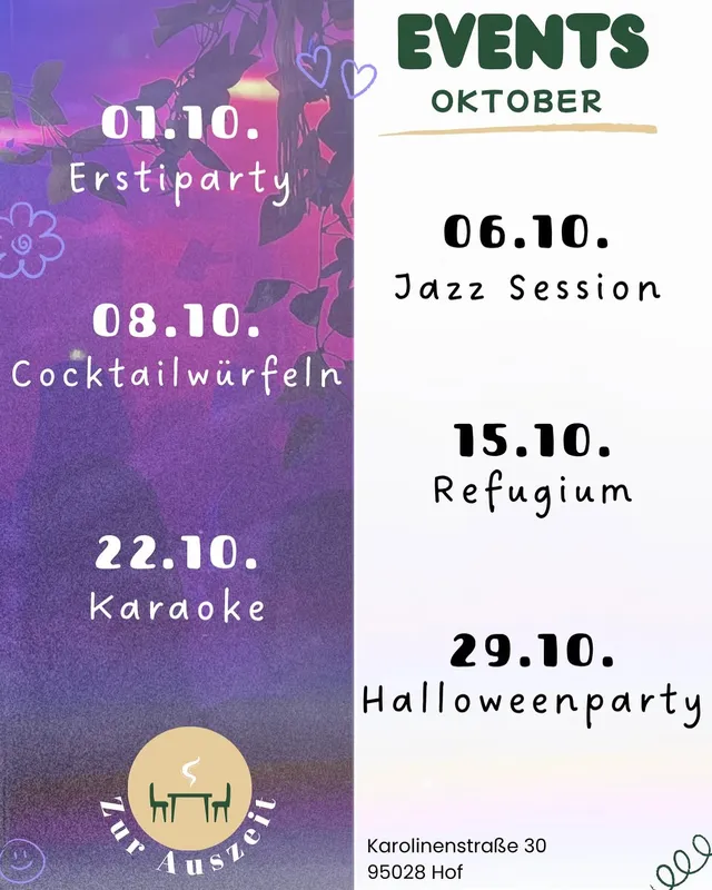 Ankündigungsbild für „Halloweenparty" bei Zur Auszeit